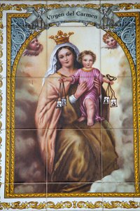 Virgen del Carmen mozaïek, Malaga, Spanje