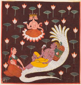 Vishnu op Ananta, de Eindeloze Slang, c. 1700