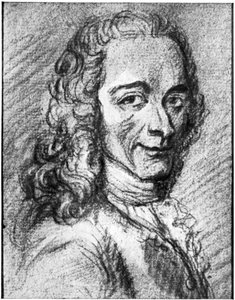 Voltaire, Franse Verlichtingsschrijver, essayist, deïst en filosoof, 18e eeuw door Unbekannt