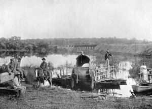 Wachten bij de veerboot, Paraguay, 1911