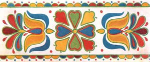 Muurschildering, Moravië, Tsjechoslowakije, 1928