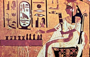 Muurschildering uit het graf van Nefertari, Thebe, Oud-Egypte, 19e dynastie, 13e eeuw v.Chr. door Unbekannt