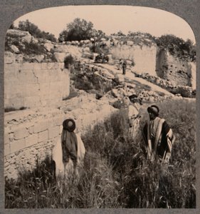 Muren van Augustus, Samaria, ca. 1900