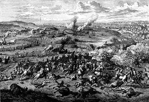 Oorlog van de Spaanse Successie: Slag bij Blenheim, Beieren, 3 augustus 1704 door Unbekannt