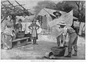 Wasdag - Alle handen helpen mee, 1889 door Unbekannt