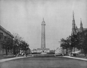 Washington Monument, Baltimore, c1897