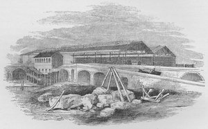 Waterloo treinstation, zoals het eruitzag toen het voor het eerst werd gebouwd, ca. 1848, 1912 door Unbekannt
