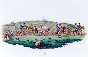 Huwelijksstoet, Rusland, 1820