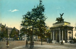 Wellington Arch, Ingang van het Green Park, Londen, ca. 1915 door Unbekannt