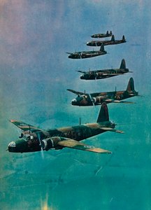 Wellington Bombers in formatie, 1940