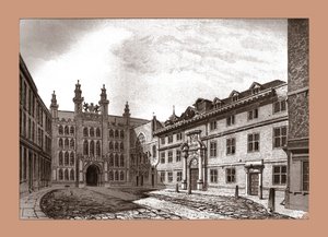 Westelijke Aanblik van Guildhall Chapel en Blackwell Hall, 1886 door Unbekannt