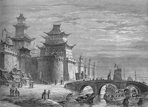 Westelijke poort, Peking, ca. 1880