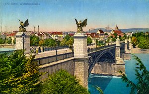 Wettsteinbrug, Basel, Zwitserland, ca. 1936