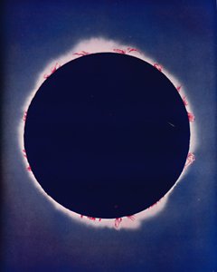 Wat wordt gezien tijdens de paar momenten van een Totale Zonsverduistering, ca. 1935 door Unbekannt