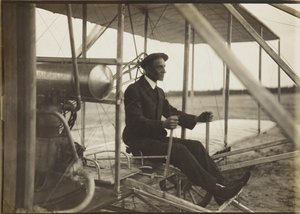 Wilbur Wright in de vlieger door Unbekannt