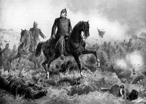 Wilhelm I bij de Slag om Sadowa, 3 juli 1866, c1920 door Unbekannt