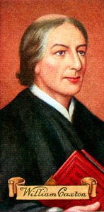 William Caxton, uit een serie sigarettenkaartjes, 1935 door Unbekannt