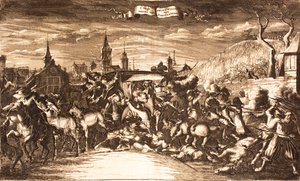 William Egon van Fürstenberg aangevallen in zijn koets in Keulen in 1674, 1675 door Unbekannt