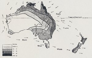 Winden en Regenval - November tot April, 1923 door Unbekannt