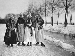 Winter, Volendam, Nederland, ca. 1934