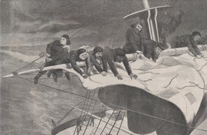 Winter op Zee - Zeilen Inhalen voor de Kust Harper