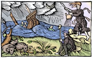 Heks die een storm oproept, 1562 door Unbekannt
