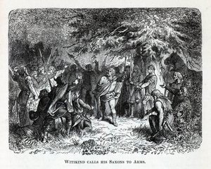Wittekind roept zijn Saksen op tot wapens, 1882
