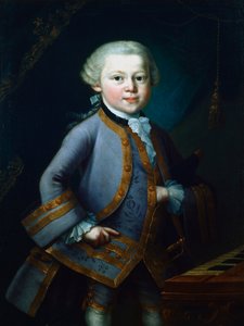 Wolfgang Amadeus Mozart, Oostenrijkse componist, 1761 door Unbekannt