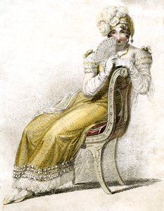 Vrouw met een waaier, c1750-1850