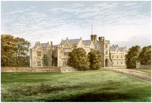 Wytham Abbey, Oxfordshire, huis van de graaf van Abingdon, ca. 1880