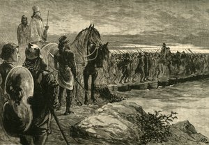 Xerxes steekt de Hellespont over, 1890 door Unbekannt