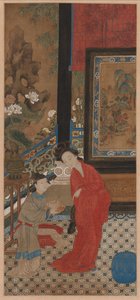 Yang Guifei verlaat het bad, 1700s door Unbekannt