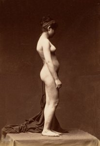 [Jonge Vrouw, Naakt, Volledig Figuur in Profiel], 1860s door Unbekannt