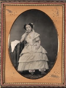 Jonge vrouw in pofbroek, ca. 1855 door Unbekannt
