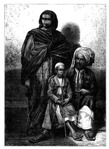Zanzibar Arabische familie, ca. 1890 door Unbekannt