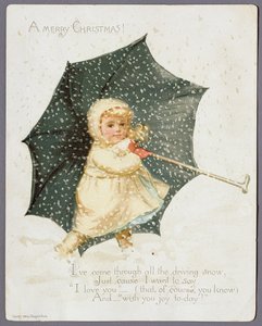 Vrolijk Kerstfeest, kerstkaart, 1888
