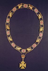 Ereketting, goud en email, aangeboden aan de Hertog van Wellington door George IV, ca. 1825 door Unbekannt Unbekannt