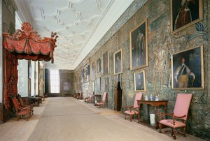 Hardwick Hall, Interieur van de Lange Galerij, Derbyshire, VK door Unbekannt Unbekannt