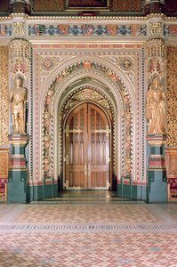Houses of Parliament, ingang naar de Robing Room, Royal Gallery, ca. 1841, Sir Charles Barry & Augustus Pugin, Westminster, Londen, VK