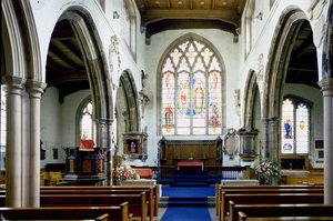 Interieur van St. Olaves Kerk, Hart Street, City of London