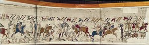 Koning Harold wordt gedood en de Engelsen vluchten, Tapijt van Bayeux