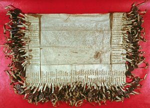 Middeleeuwse protestbrief van de Boheemse adel tegen de behandeling van Johannes Hus door het Concilie van Konstanz (c.1369-1415), 1415-16