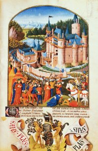 Ms 8266 f.281 Belegering van het Kasteel van Derval door Pierre La Baud door Unbekannt Unbekannt