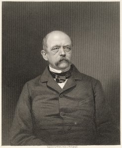 Portret van Otto von Bismarck (1815-98) gegraveerd door William Holl (1807-71) naar een foto, uitgegeven door William Mackenzie door Unbekannt Unbekannt