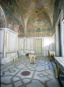 Sala di Ruggero door Arabische en Byzantijnse ambachtslieden, Palazzo dei Normanni, Palermo, Italië door Unbekannt Unbekannt