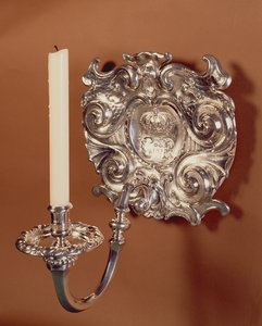Kandelaar, enkele licht, in Anglo-Nederlandse stijl van de Restauratieperiode. 1668-90 door Unbekannt Unbekannt