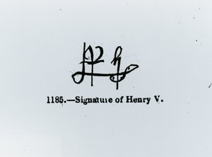 Handtekening van Hendrik V (1387-1422) door Unbekannt Unbekannt