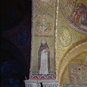 St. Dominicus en St. Nicolaas, mozaïek in het atrium van de San Marco Basiliek