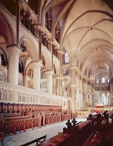 Zicht op het koor, Canterbury Cathedral, gebouwd 1098-1130