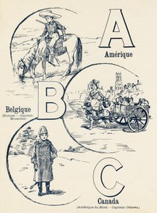 A B C - Amerika, België, Canada - ABC des deux mondes, Emile Guerin, Parijs, circa 1900 door Unbekannt